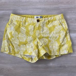 Old Navy yellow pineapple shorts 3.25” inseam. Bundle deal.